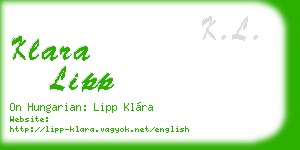 klara lipp business card